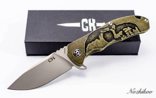 5891 ch outdoor knife CH3504 Black фото 6