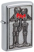  зажигалка ZIPPO Couple Love с покрытием Brushed Chrome