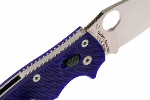 5891 Spyderco Manix 2 Blue 101GPDBL2 фото 22